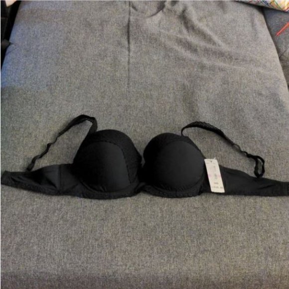 JEZEBEL BRA Women's Lace-Trim Underwire Contour Bra J5820 Black Size 36D NWT - Picture 6 of 6